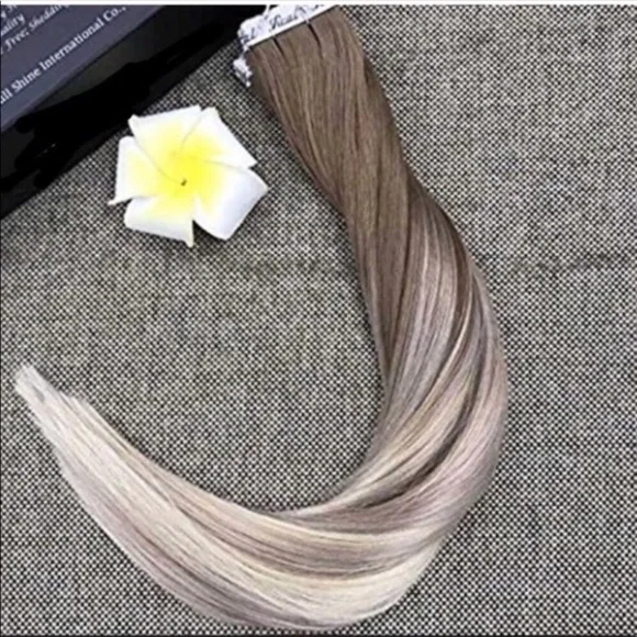 2 20 #8 /#60/#18 BALAYAGE HUMAN HAIR TAPEINS *NWT